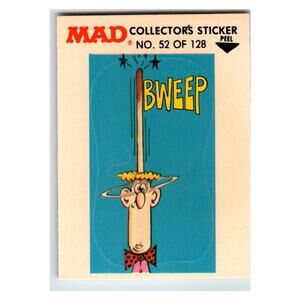 MAD Collector's Sticker No. 52 of 128 Fleer 1983 Vintage